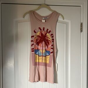Pink Baja California Graphic Tank Top